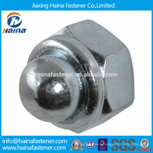 In Stock Chinese Supplier Stainless Steel DIN986 Prevailing torque type hexagon domed cap nuts with non-metallic insert